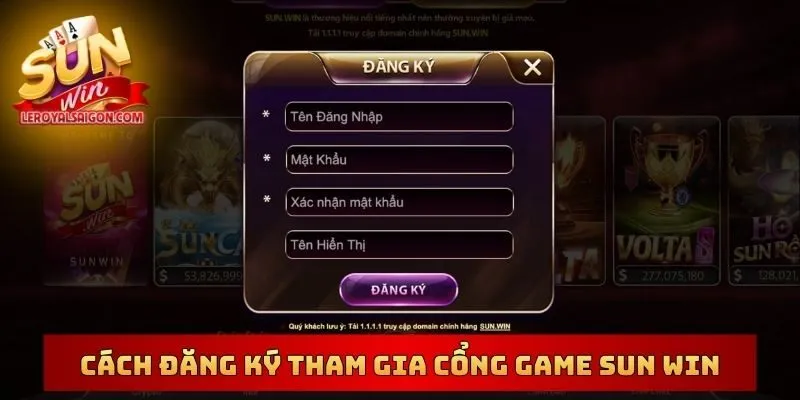 Cách đăng ký tham gia cổng game SUN WIN